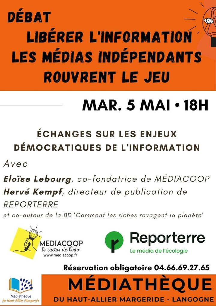 «<small class="fine d-inline"> </small>Libérer l'information. Les médias indépendants rouvrent le jeu<small class="fine d-inline"> </small>», à Langogne (Lozère)
