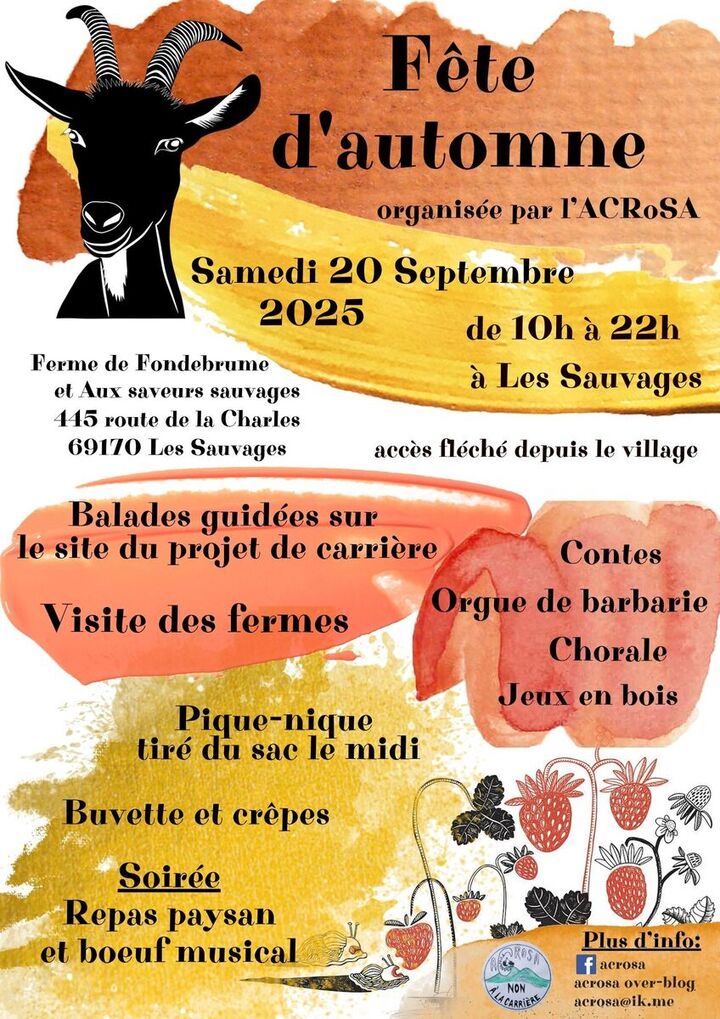 «<small class="fine d-inline"> </small>Fête d'automne de l'Acrosa<small class="fine d-inline"> </small>», dans le Rhône