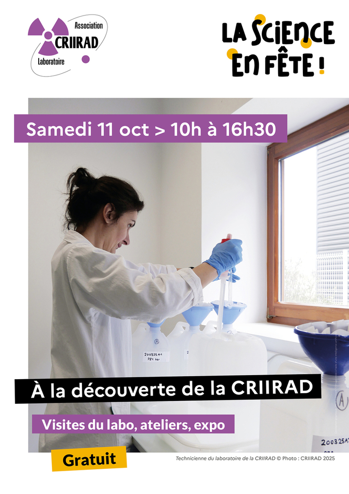 «<small class="fine d-inline"> </small>La science en fête<small class="fine d-inline"> </small>! à la Criirad<small class="fine d-inline"> </small>», à Valence (Drôme)