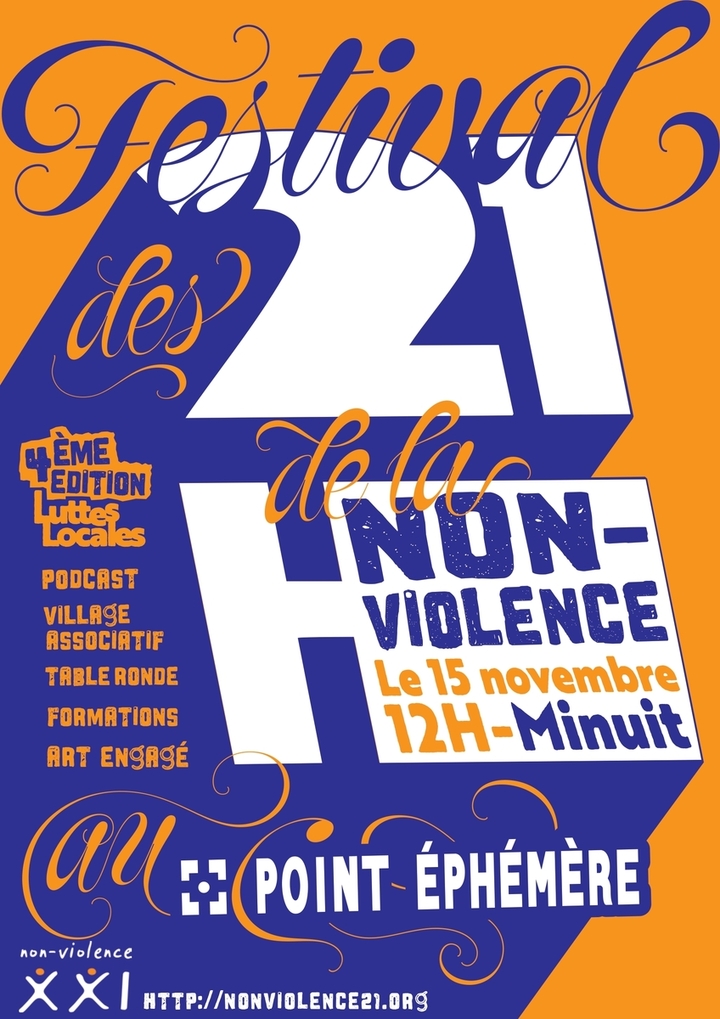 «<small class="fine d-inline"> </small>Festival des 21 heures de la non-violence<small class="fine d-inline"> </small>», à Paris