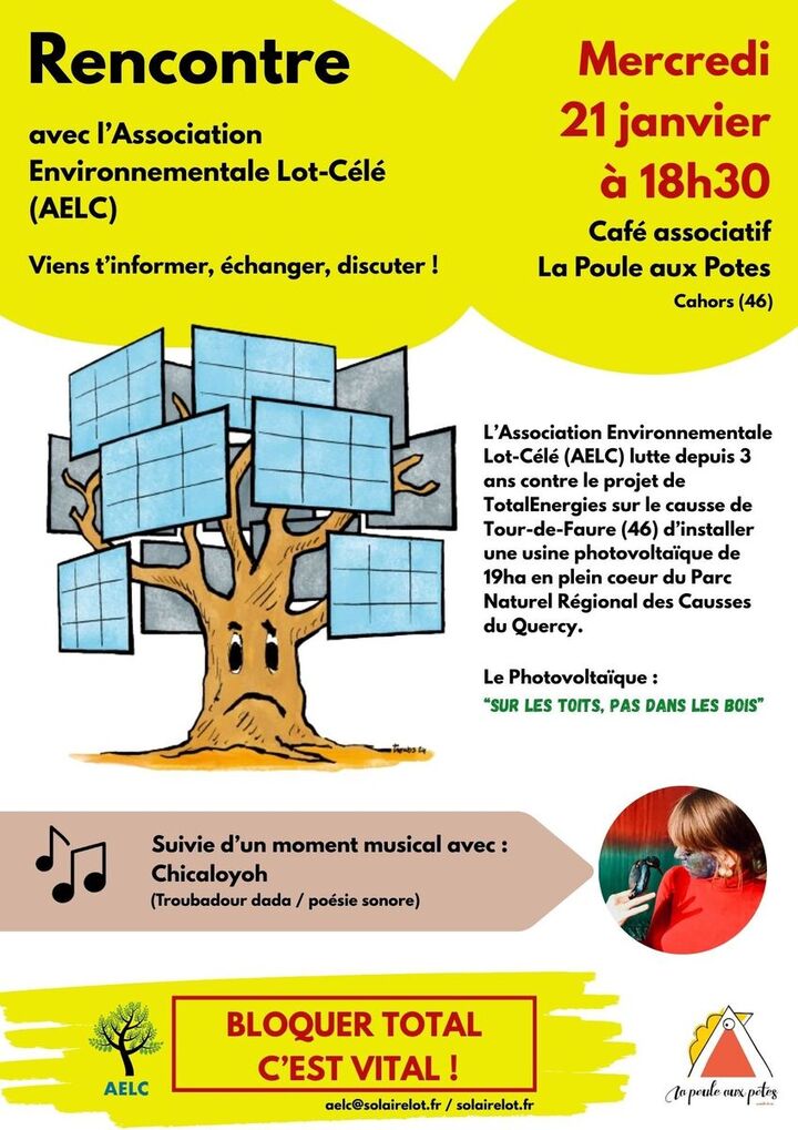 «<small class="fine d-inline"> </small>Rencontre avec l'Association environnementale Lot-Célé<small class="fine d-inline"> </small>», à Cahors (Lot)