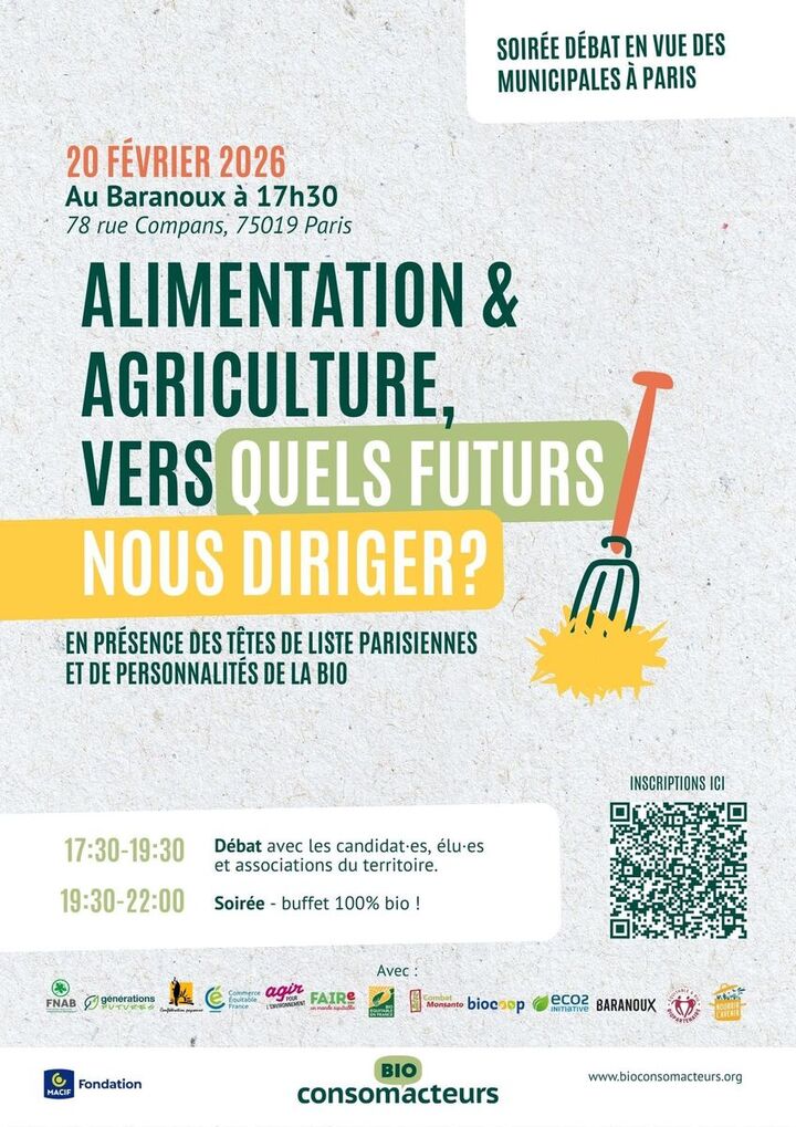 «<small class="fine d-inline"> </small>Agriculture et alimentation à Paris<small class="fine d-inline"> </small>», soirée-débat