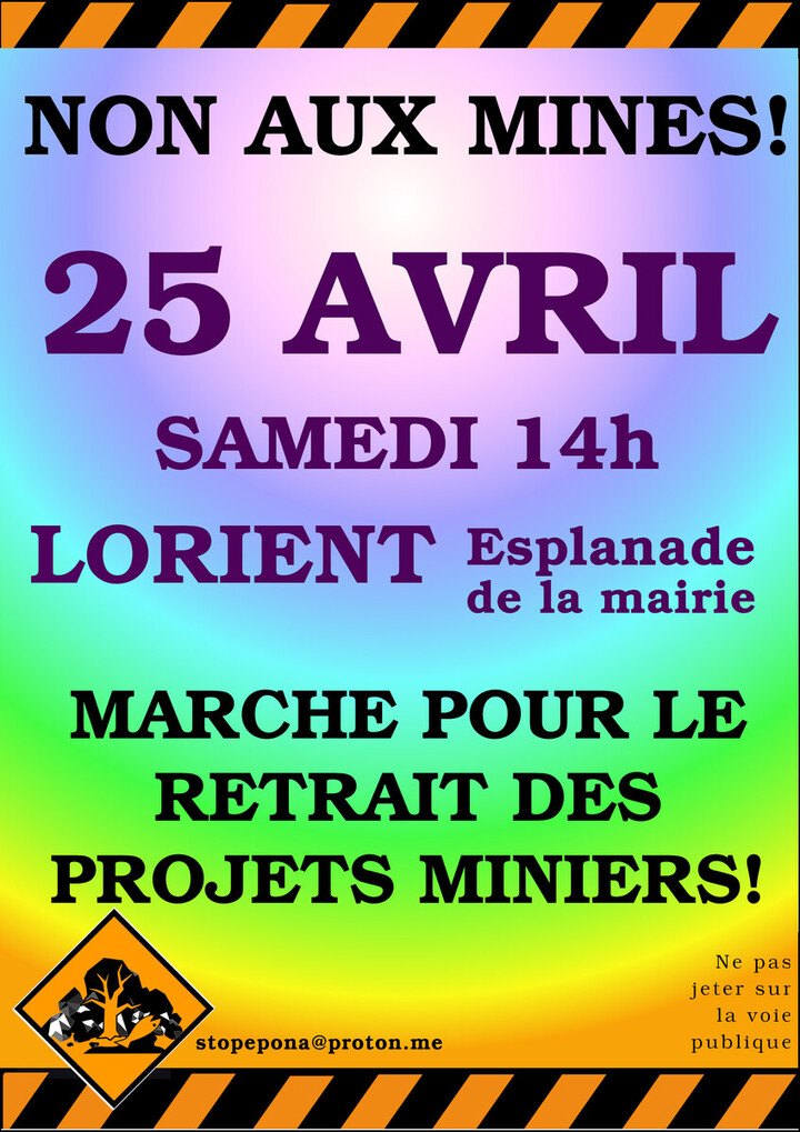 «<small class="fine d-inline"> </small>Marche pour le retrait des projets miniers<small class="fine d-inline"> </small>», à Lorient (Morbihan)
