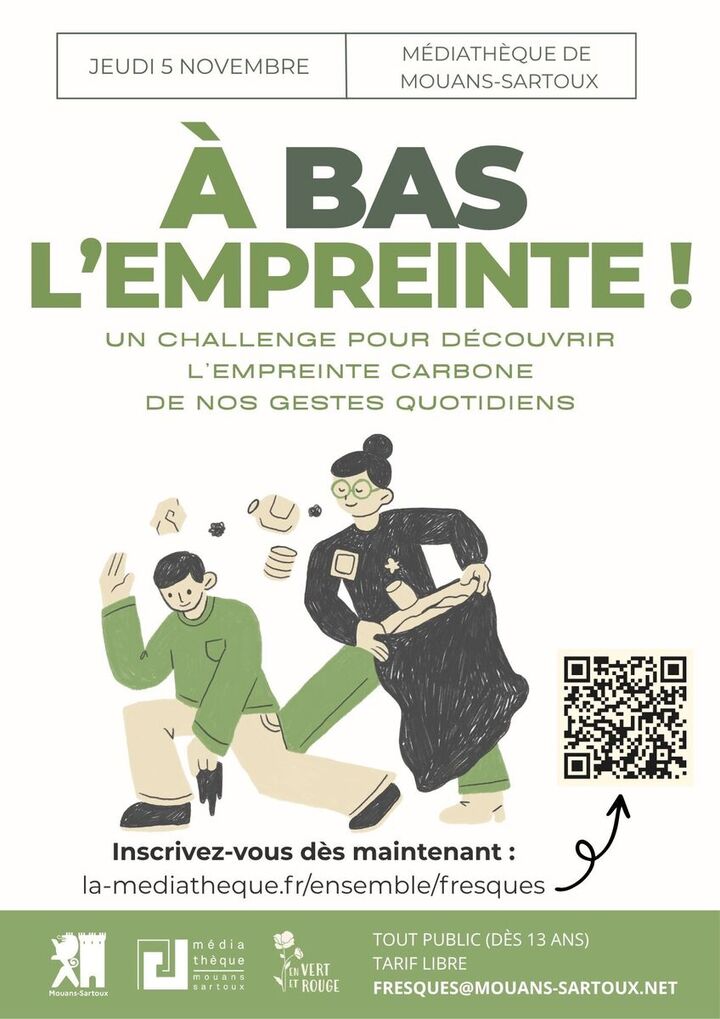 «<small class="fine d-inline"> </small>À bas l'empreinte<small class="fine d-inline"> </small>!<small class="fine d-inline"> </small>» à Mouans-Sartoux (Alpes-Maritimes)