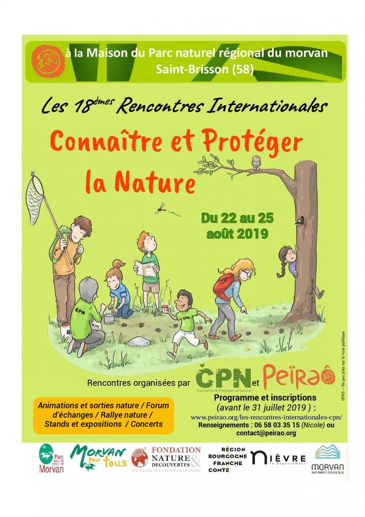 Rencontres internationales «<small class="fine d-inline"> </small>connaître et protéger la nature<small class="fine d-inline"> </small>» (<span class="caps">CPN</span>), à Saint-Brisson (Nièvre)