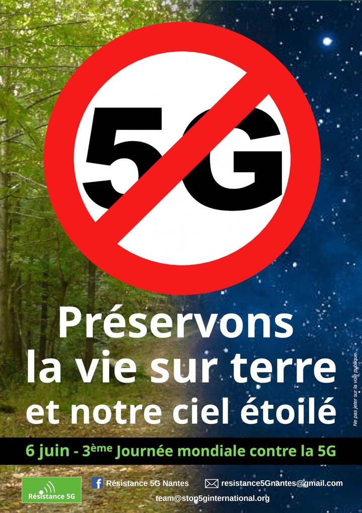 3<sup class="typo_exposants">e</sup> Journée mondiale contre la 5G, à Nantes (Loire-Atlantique)