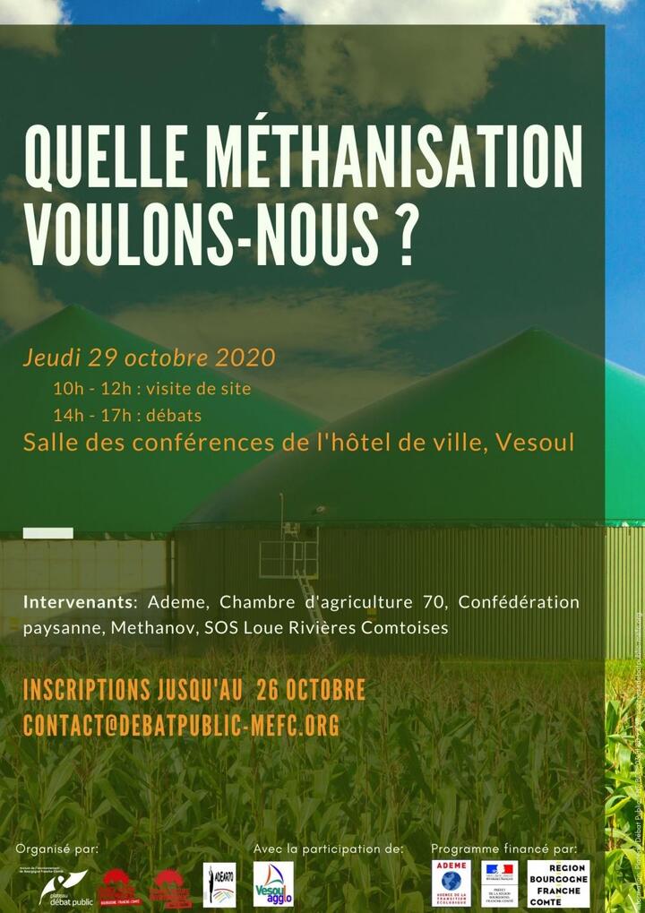 Quelle méthanisation voulons-nous<small class="fine d-inline"> </small>?, débat à Vesoul (Haute-Saône)