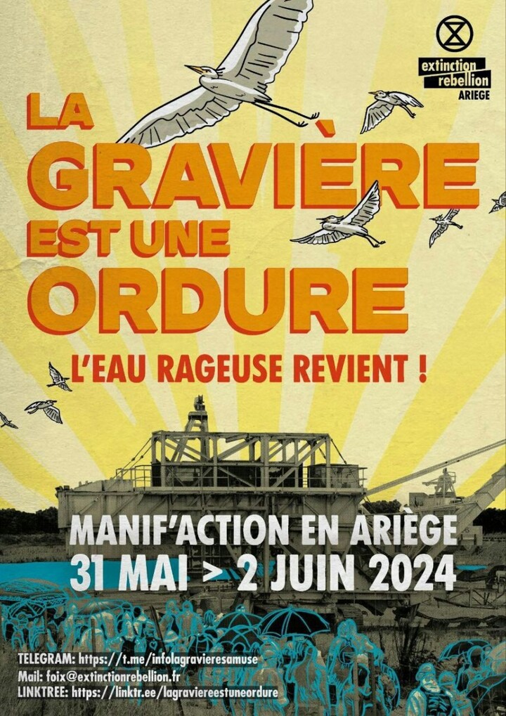 La Gravière est une ordure<small class="fine d-inline"> </small>! manif'action en Ariège