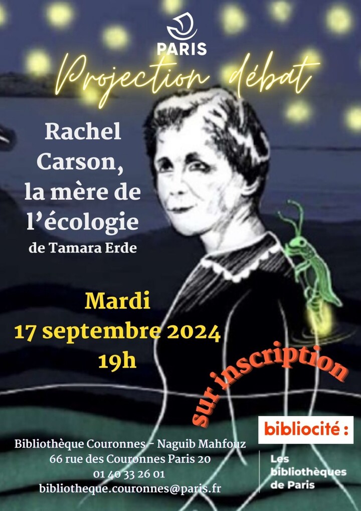 «<small class="fine d-inline"> </small>Rachel Carson, la mère de l'écologie<small class="fine d-inline"> </small>», projection-débat à Paris