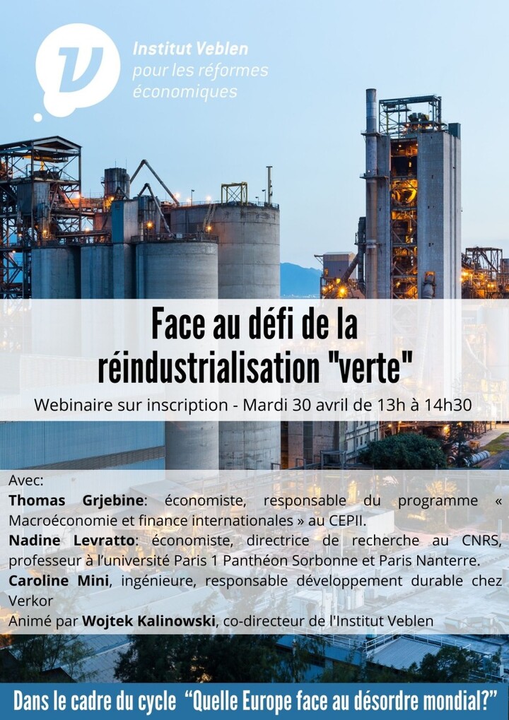 Face au défi de la réindustrialisation verte, wébinaire