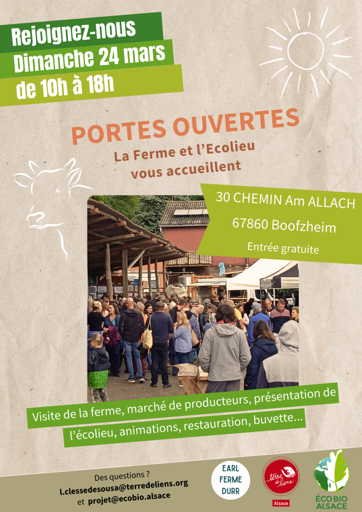 Journée portes ouvertes de la Ferme et de l'Ecolieu, à Boofzheim (Bas-Rhin)