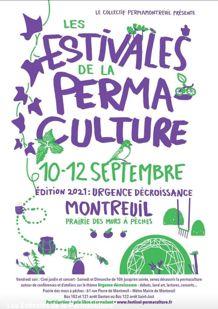 Les Estivales de la permaculture 2021, à Paris