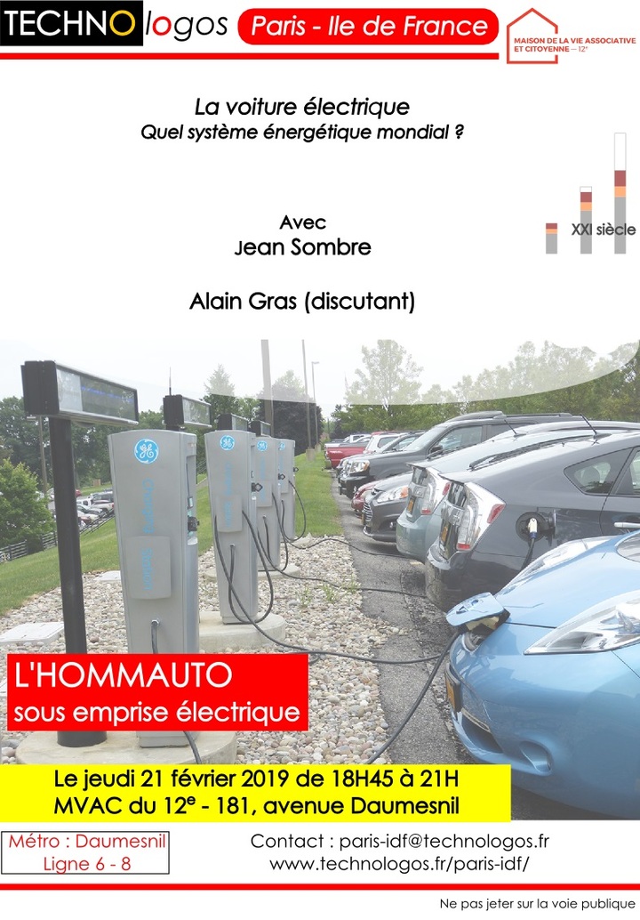 «<small class="fine d-inline"> </small>L'hommauto<small class="fine d-inline"> </small>» sous emprise électrique, conférence-débat à Paris