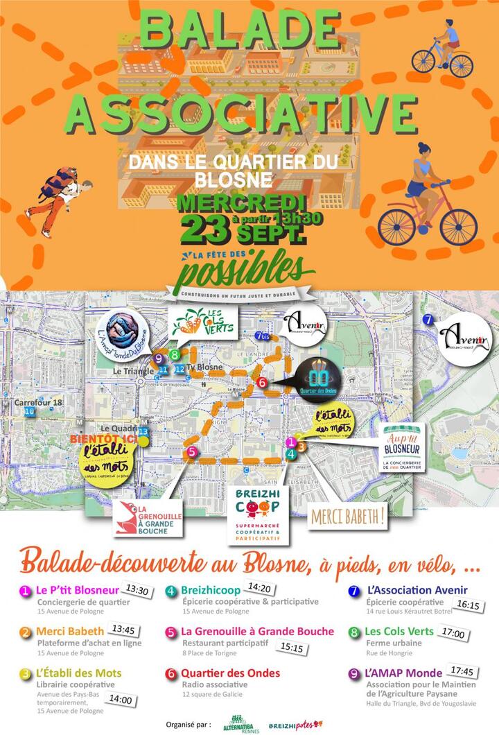Fête des possibles - Balade associative au Blosne, à Rennes (Ille-et-Vilaine)