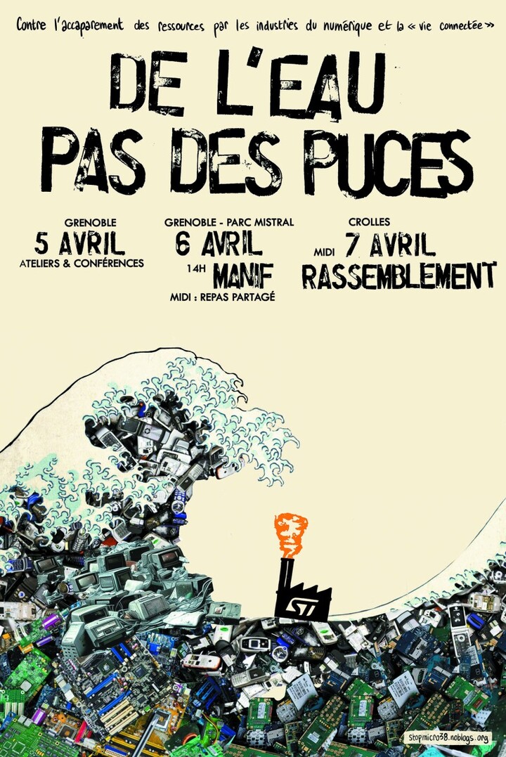 De l'eau, pas des puces<small class="fine d-inline"> </small>! manifestation à Grenoble (Isère)
