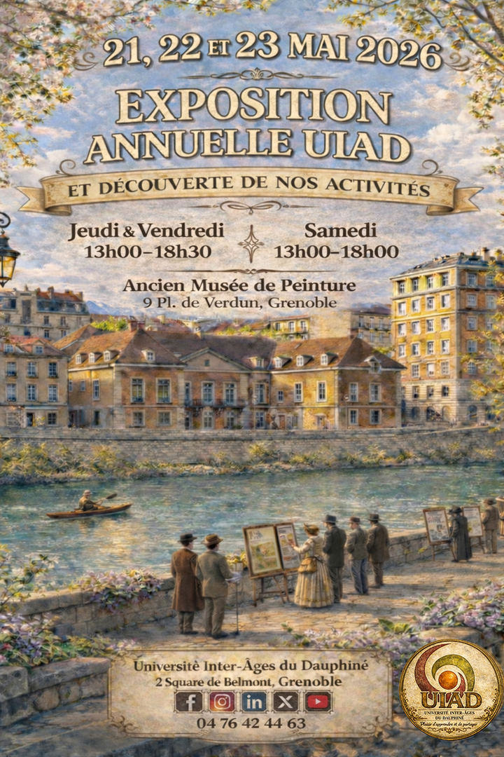 «<small class="fine d-inline"> </small>Exposition annuelle <span class="caps">UIAD</span><small class="fine d-inline"> </small>», à Grenoble (Isère)