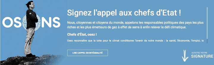 Nicolas Hulot lance un appel aux chefs d'Etat