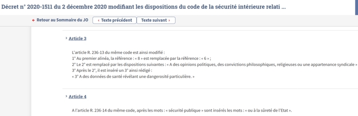 Le gouvernement rend possible le fichage en raison des opinions