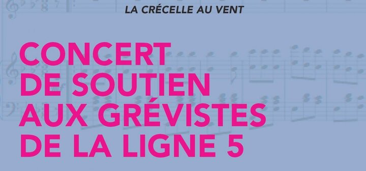 Concert de soutien aux grévistes des lignes de métro 5, 7 et 7bis à Paris