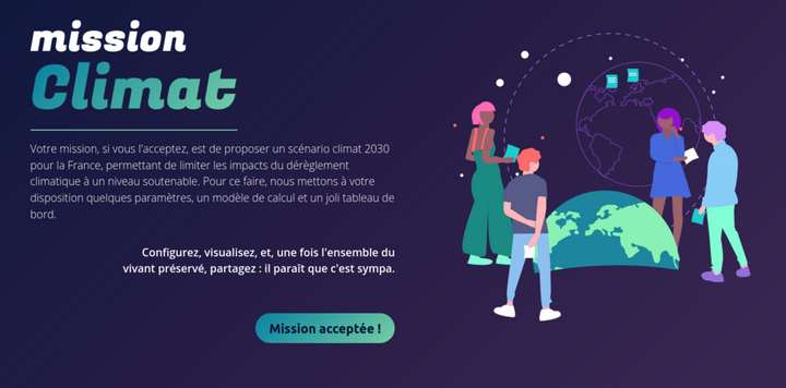 «<small class="fine d-inline"> </small>Mission climat<small class="fine d-inline"> </small>», le simulateur qui met le citoyen à la place d'un décideur politique