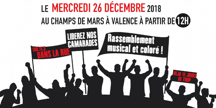 Rassemblement en soutien aux inculpés de Valence