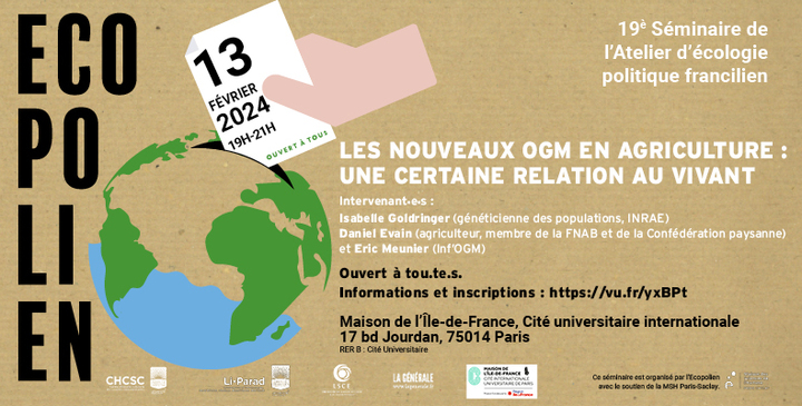 Les nouveaux <span class="caps">OGM</span> en agriculture : une certaine relation au vivant, séminaire à Paris