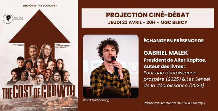 «<small class="fine d-inline"> </small>The Cost of Growth<small class="fine d-inline"> </small>», projection-débat à Paris