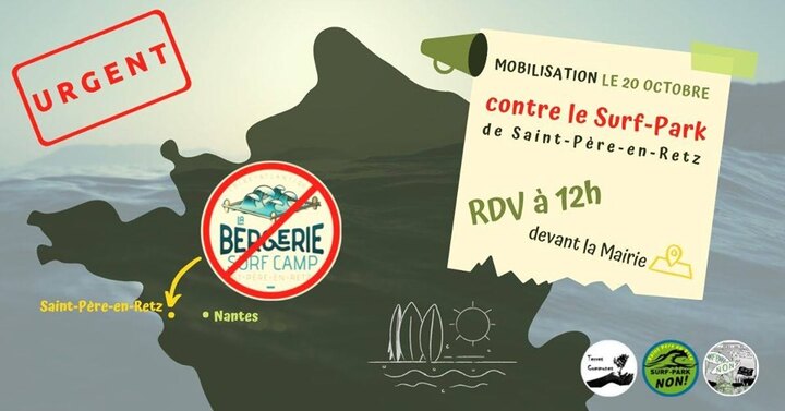 Manifestation contre le Surf Park de Saint-Père-en-Retz (Loire-Atlantique)