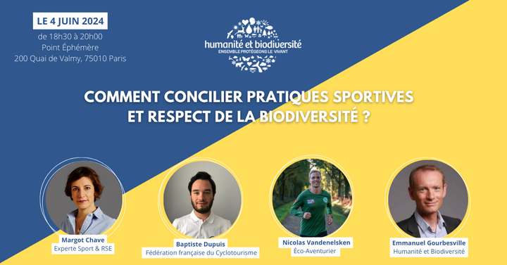 Comment concilier sport et respect de la biodiversité<small class="fine d-inline"> </small>? café-débat à Paris