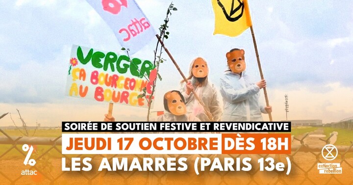 Soirée festive et revendicative contre les jets privés, à Paris