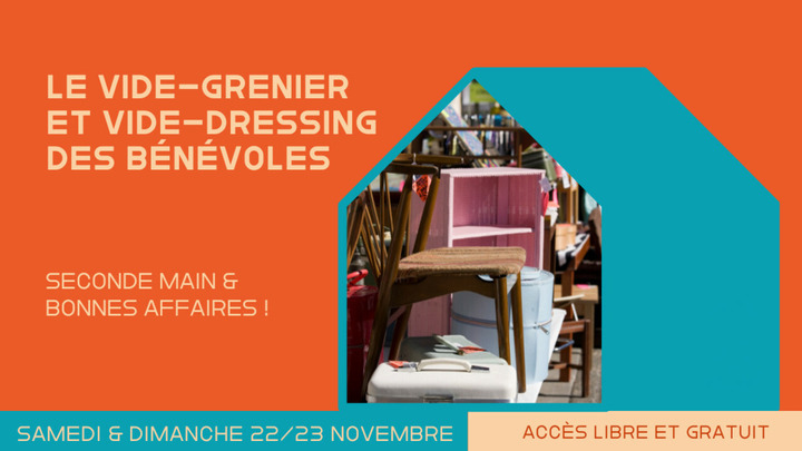 «<small class="fine d-inline"> </small>Le vide-dressing et vide-grenier des bénévoles<small class="fine d-inline"> </small>», à Paris