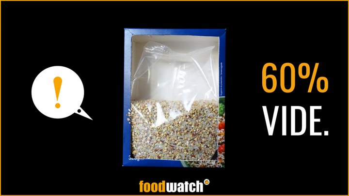 Foodwatch dénonce les emballages alimentaires à moitié vides