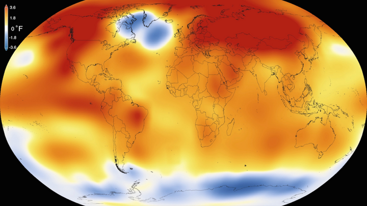 La planète a connu l'hiver le plus chaud depuis un siècle
