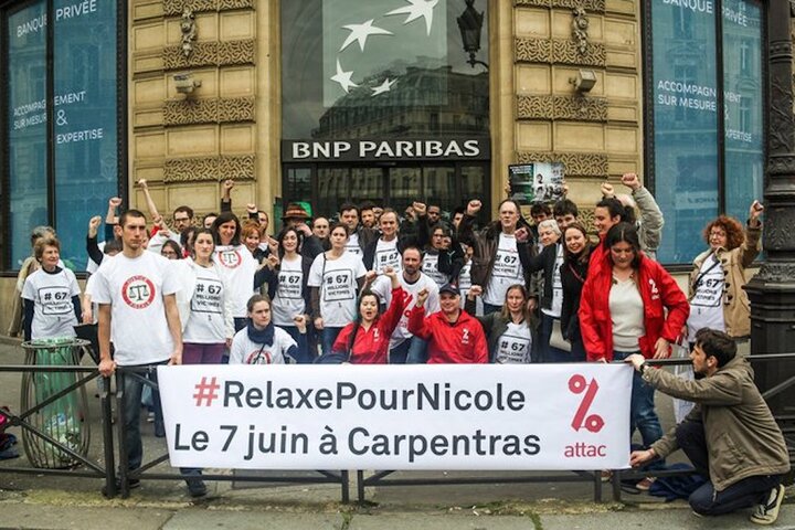 L'évasion fiscale reste impunie, mais la militante Nicole Briend est poursuivie<small class="fine d-inline"> </small>!