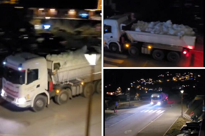 Sports d'hiver : de la neige transportée en camions au Grand-Bornand