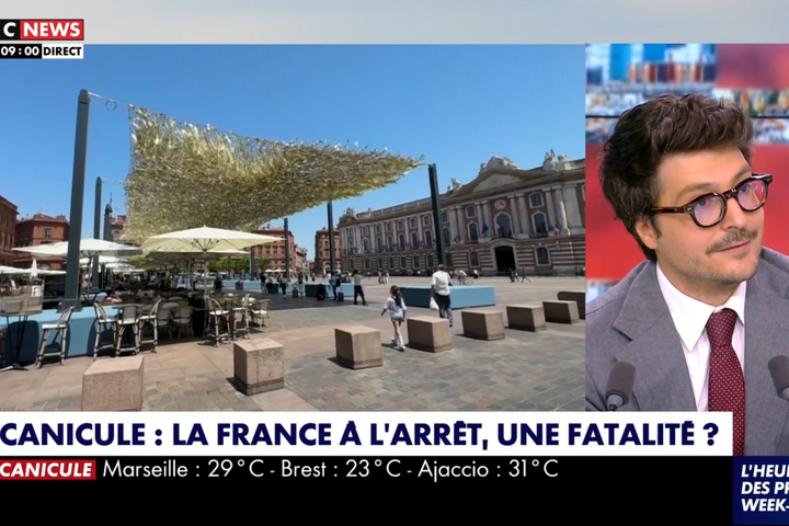 Une journée de canicule devant CNews : clim partout, changement climatique nulle part