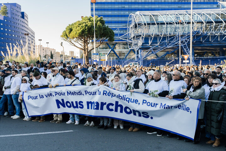 À l'hommage pour Mehdi Kessaci : «<small class="fine d-inline"> </small>Il n'était coupable que d'être mon frère<small class="fine d-inline"> </small>»
