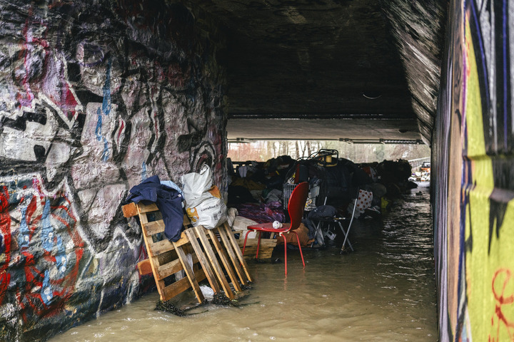 Les sans-abri, en première ligne des inondations à Rennes