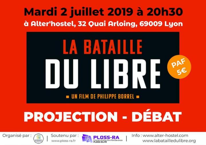 Projection-échange «<small class="fine d-inline"> </small>La Bataille du libre<small class="fine d-inline"> </small>», à Lyon