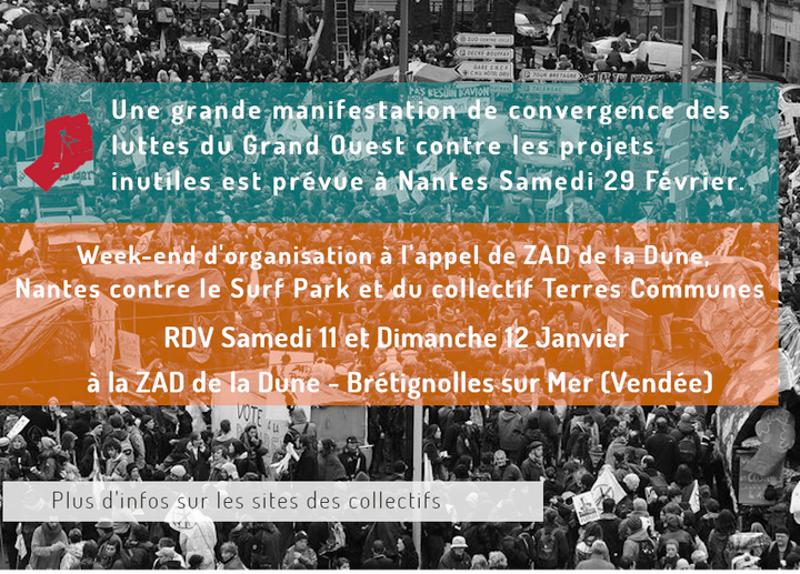 Week-end de préparation manif' de convergence des luttes contre les projets inutiles, à Brétignolles-sur-Mer (Vendée)