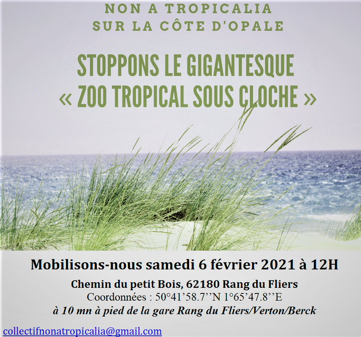 Rassemblement «<small class="fine d-inline"> </small>non à Tropicalia<small class="fine d-inline"> </small>», à Rang-du-Fliers (Pas-de-Calais)
