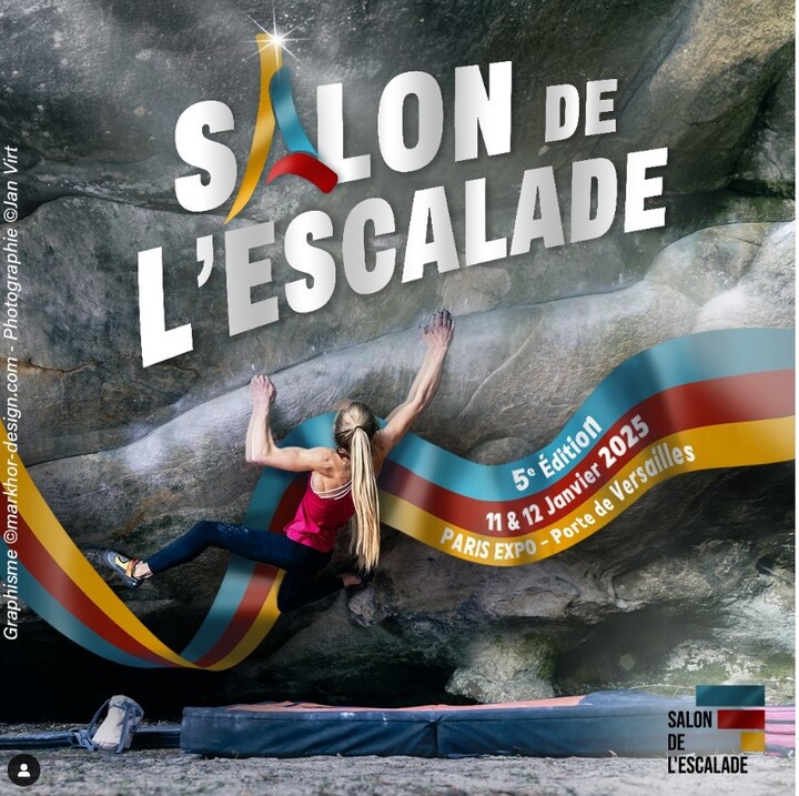 «<small class="fine d-inline"> </small>5<sup class="typo_exposants">e</sup> édition du Salon de l'escalade<small class="fine d-inline"> </small>», à Paris