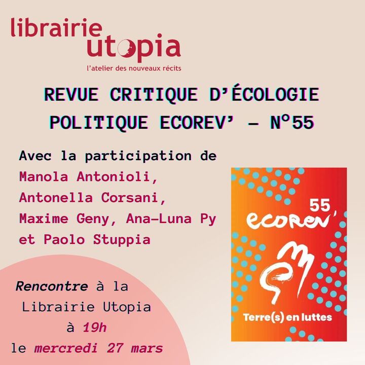 Revue critique d'écologie politique EcoRev'–Terre(s) en luttes, soirée de lancement à Paris