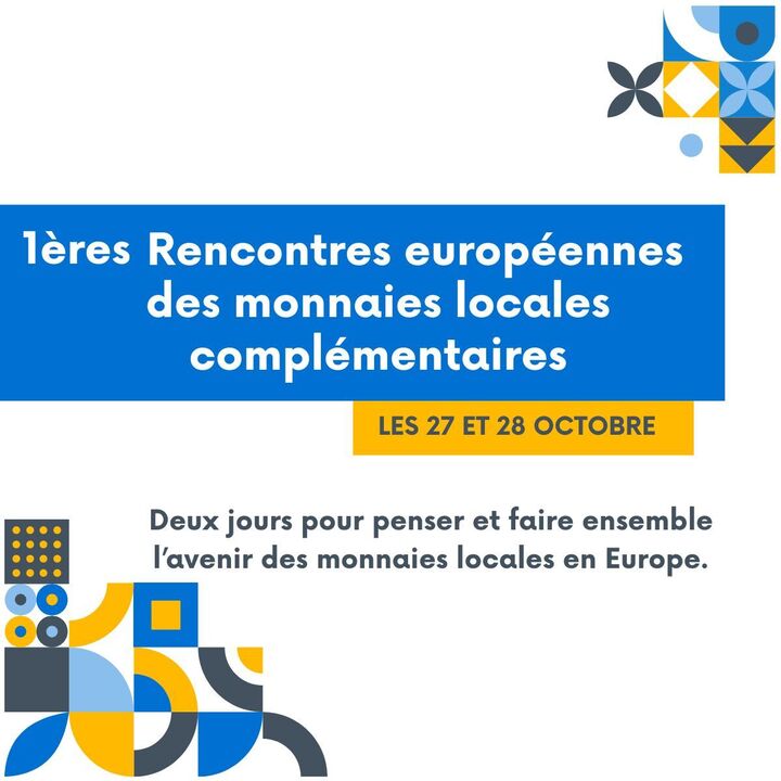 «<small class="fine d-inline"> </small>1<sup class="typo_exposants">res</sup> rencontres européennes des monnaies locales<small class="fine d-inline"> </small>», à Bordeaux (Gironde)