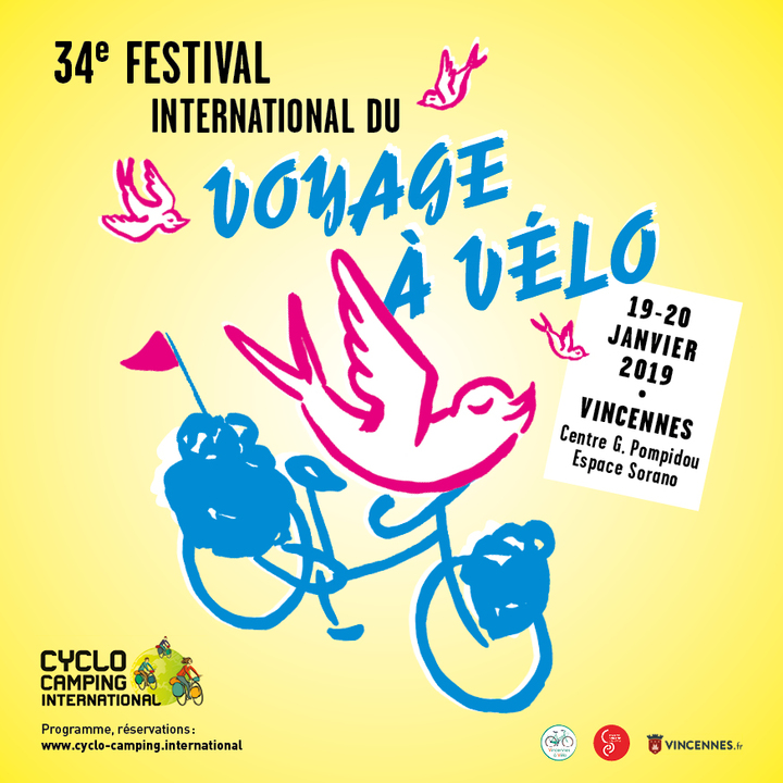 34<sup class="typo_exposants">e</sup> Festival international du voyage à vélo, à Vincennes (Val-de-Marne)