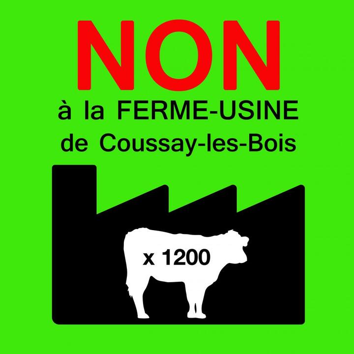 Mobilisation contre la ferme des 1200 taurillons, à Coussay-les-Bois (Vienne)