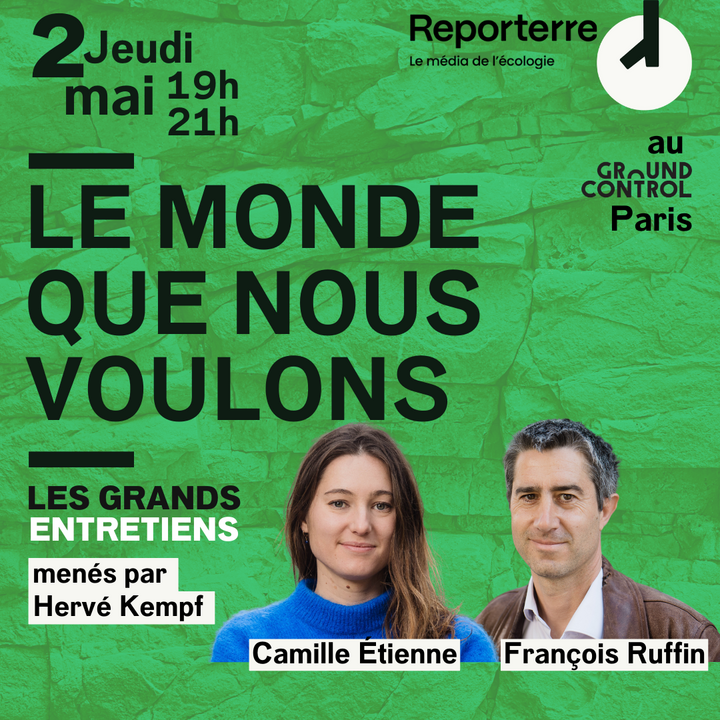 Grand Entretien avec Camille Étienne et François Ruffin, enregistrement public à Paris