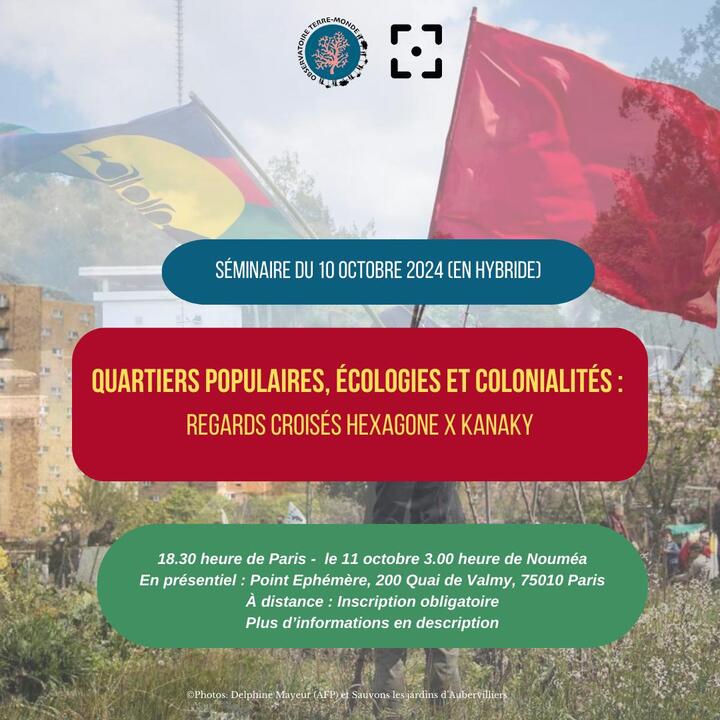 Quartiers populaires, écologies et colonialités : regards croisés Hexagone-Kanaky, à Paris