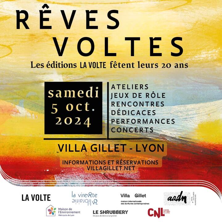 Rêves voltes, les éditions La Volte fêtent leurs 20 ans, à Lyon