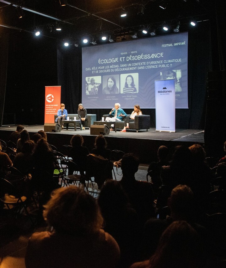 Festival Imprimé du journalisme engagé, à Cenon (Gironde)